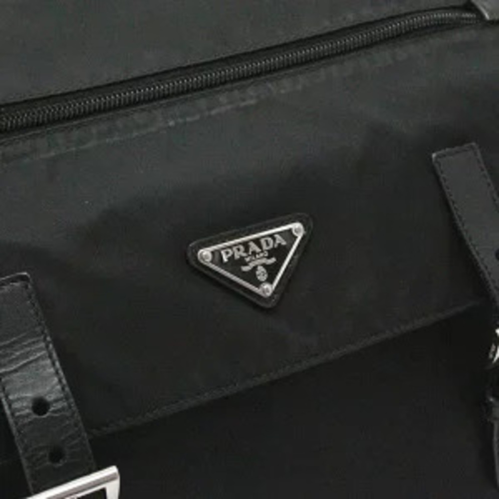 Prada Triangle Logo Shoulder Bag Black - Picture 3 of 6